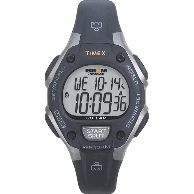 Timex T5K1879J Womens Ironman Pulse Calculator Black/ Purple Resin