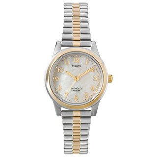 Timex Women's T2M828 Elevated Classics Dress Stainless Steel Expansion Band Watch Timex Women's Timex Watches