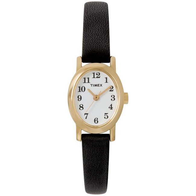 Timex Women's T2M566 Cavatina Black Leather Strap Watch - 12987483 ...