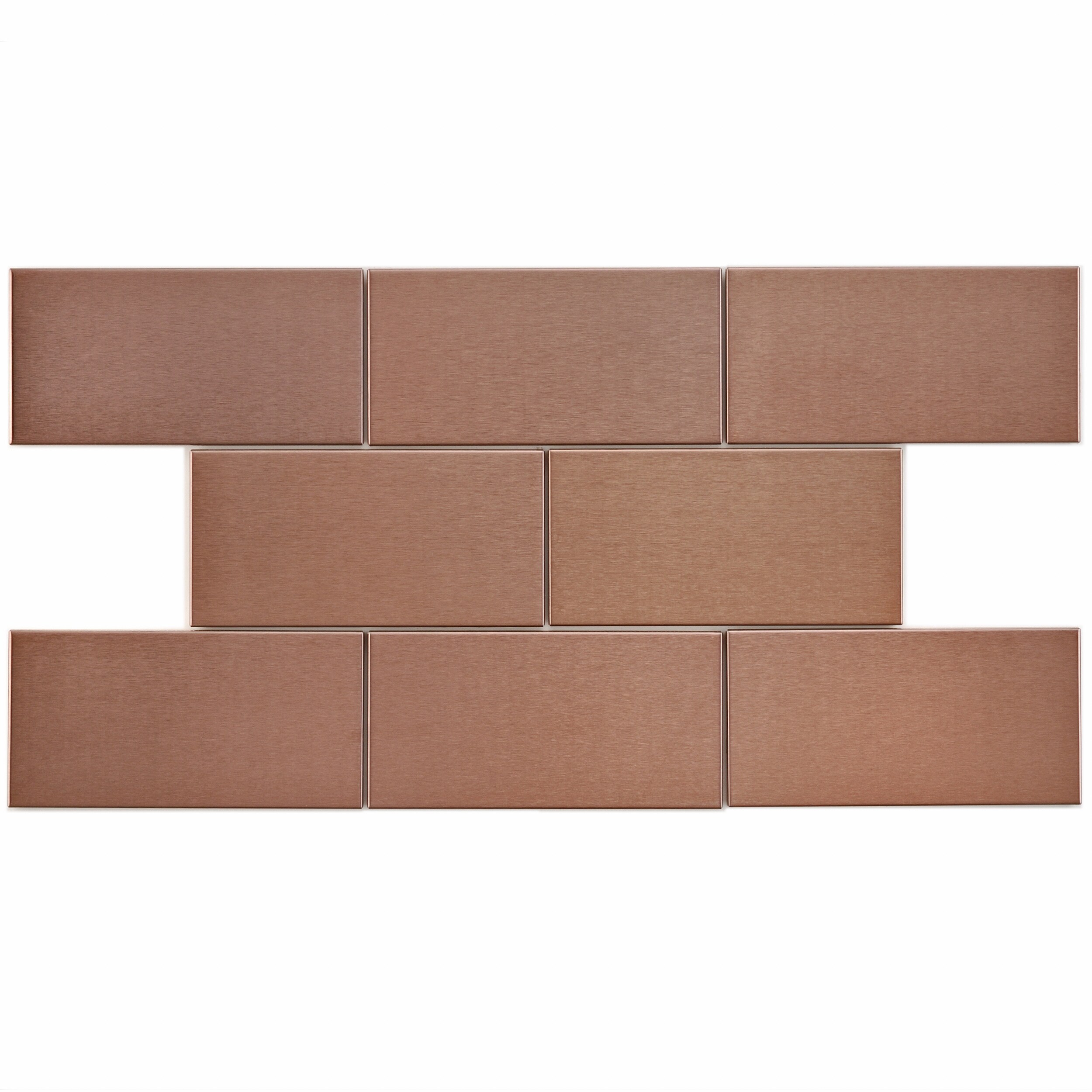 Somertile 3x6 Inch Alloy Copper Stainless Steel Over Somertile 3x6 Inch Alloy Copper