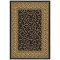 Safavieh Courtyard Scrollwork Black/ Natural Indoor/ Outdoor Rug - 8' x 11'