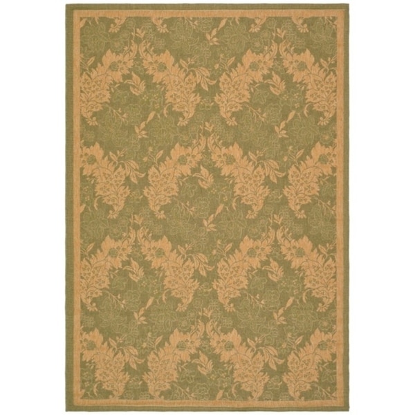 Safavieh Courtyard Divine Green/ Natural Indoor/ Outdoor Rug - 8' X 11'