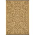 Safavieh Courtyard Graceful Natural/ Golden Indoor/ Outdoor Rug (6'7" x 9'6") - 6'7 x 9'6