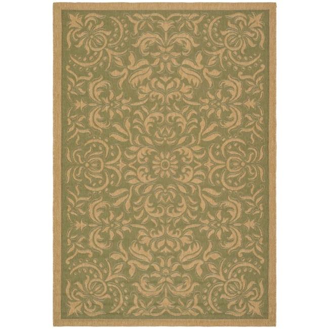 Indoor/ Outdoor Green/ Natural Polypropylene Rug (5 3 X 7)