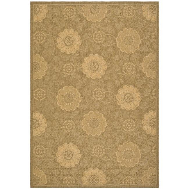 Indoor/outdoor Gold/natural Machine made Rug (4 X 57)