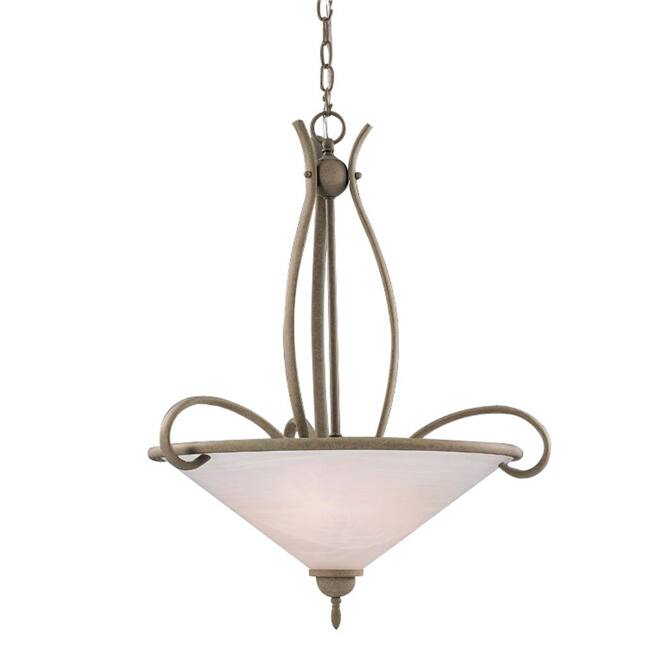 3-light Brushed Nickel Inverted Pendant