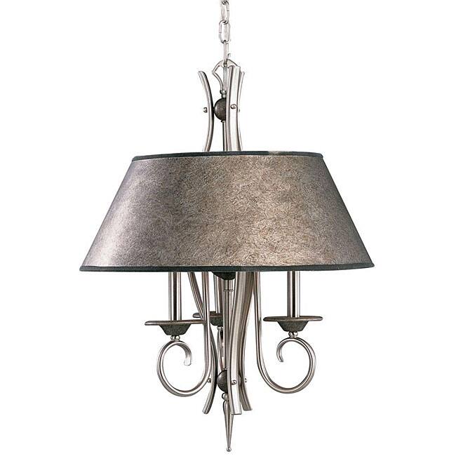 3-light Tuscan Gold/ Pewter Pendant