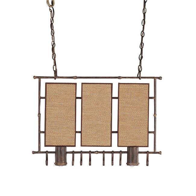 Goldtone 2-light Island Light