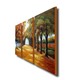 'Golden Road' 3-piece Gallery-wrapped Hand Painted Canvas Art Set ...