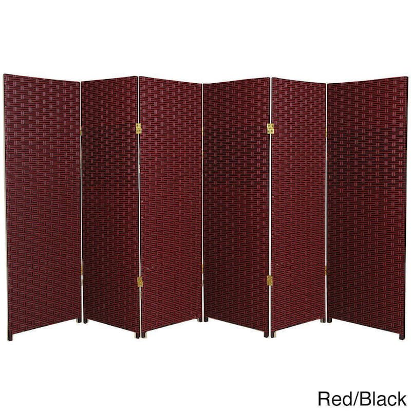 Handmade Woven Fiber 4-foot 6-panel Room Divider (China)