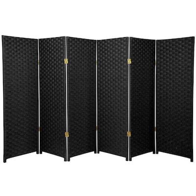 Handmade Woven Fiber 4-foot 6-panel Room Divider (China)