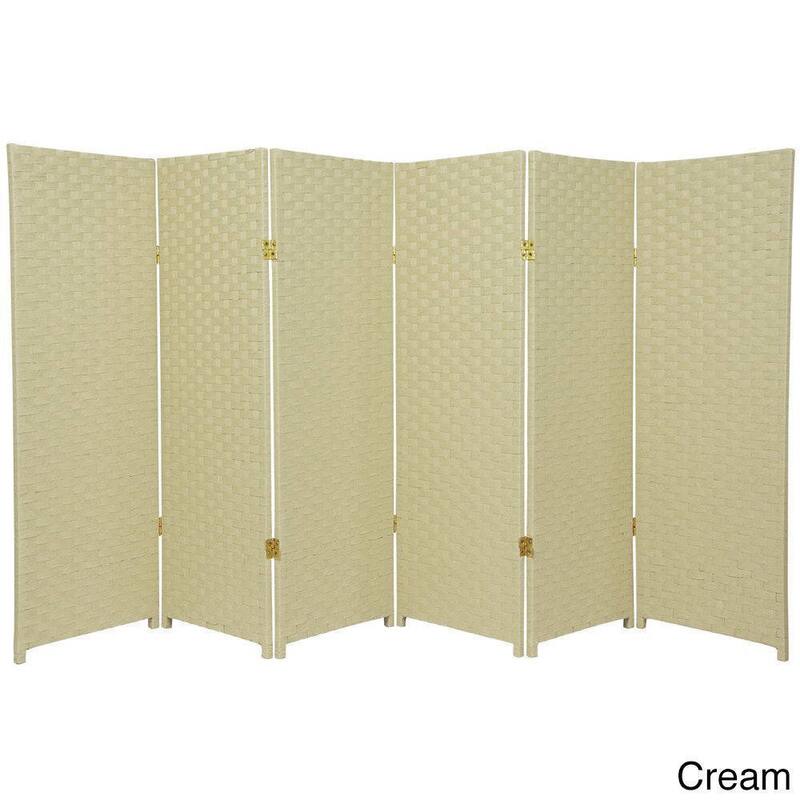 Handmade Woven Fiber 4-foot 6-panel Room Divider (China)