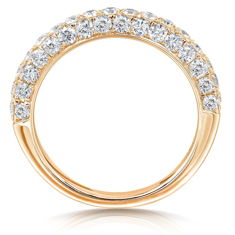 Annello by Kobelli 14k Gold 1ct TDW Diamond Wedding Band