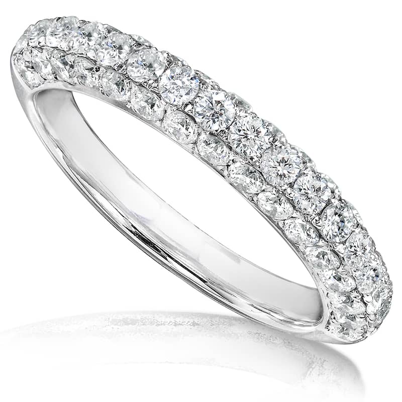 Annello by Kobelli 14k Gold 1ct TDW Diamond Wedding Band