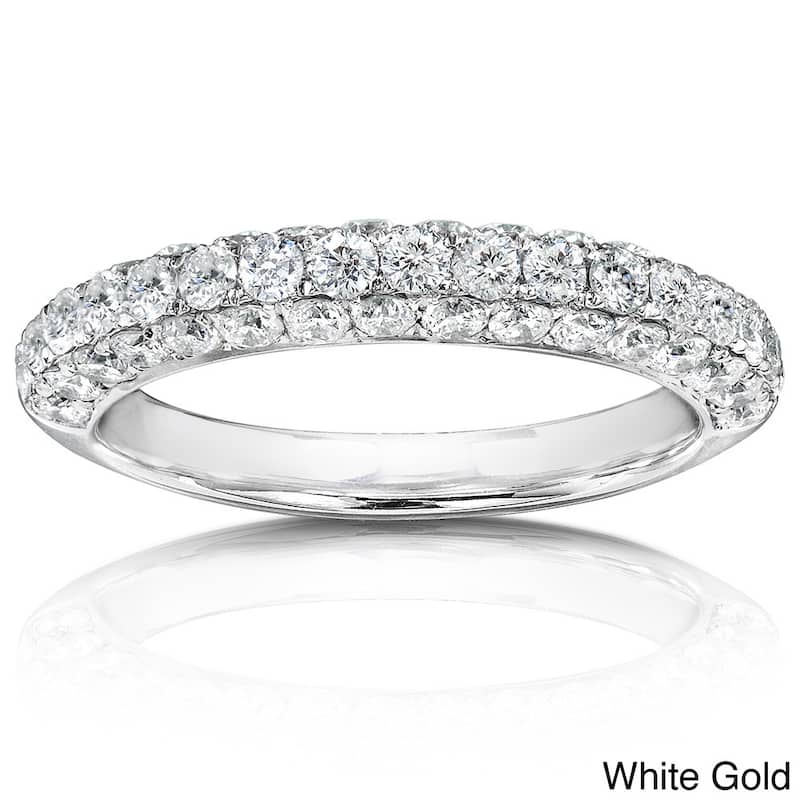 Annello by Kobelli 14k Gold 1ct TDW Diamond Wedding Band - 6 - White