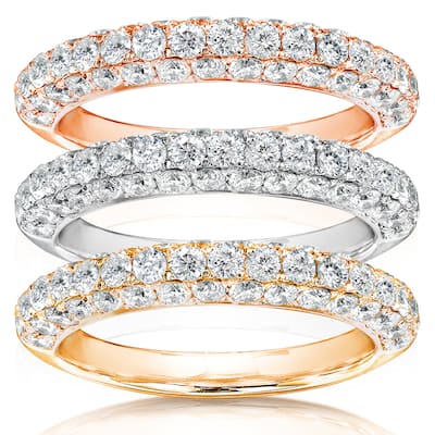 Annello by Kobelli 14k Gold 1ct TDW Diamond Wedding Band