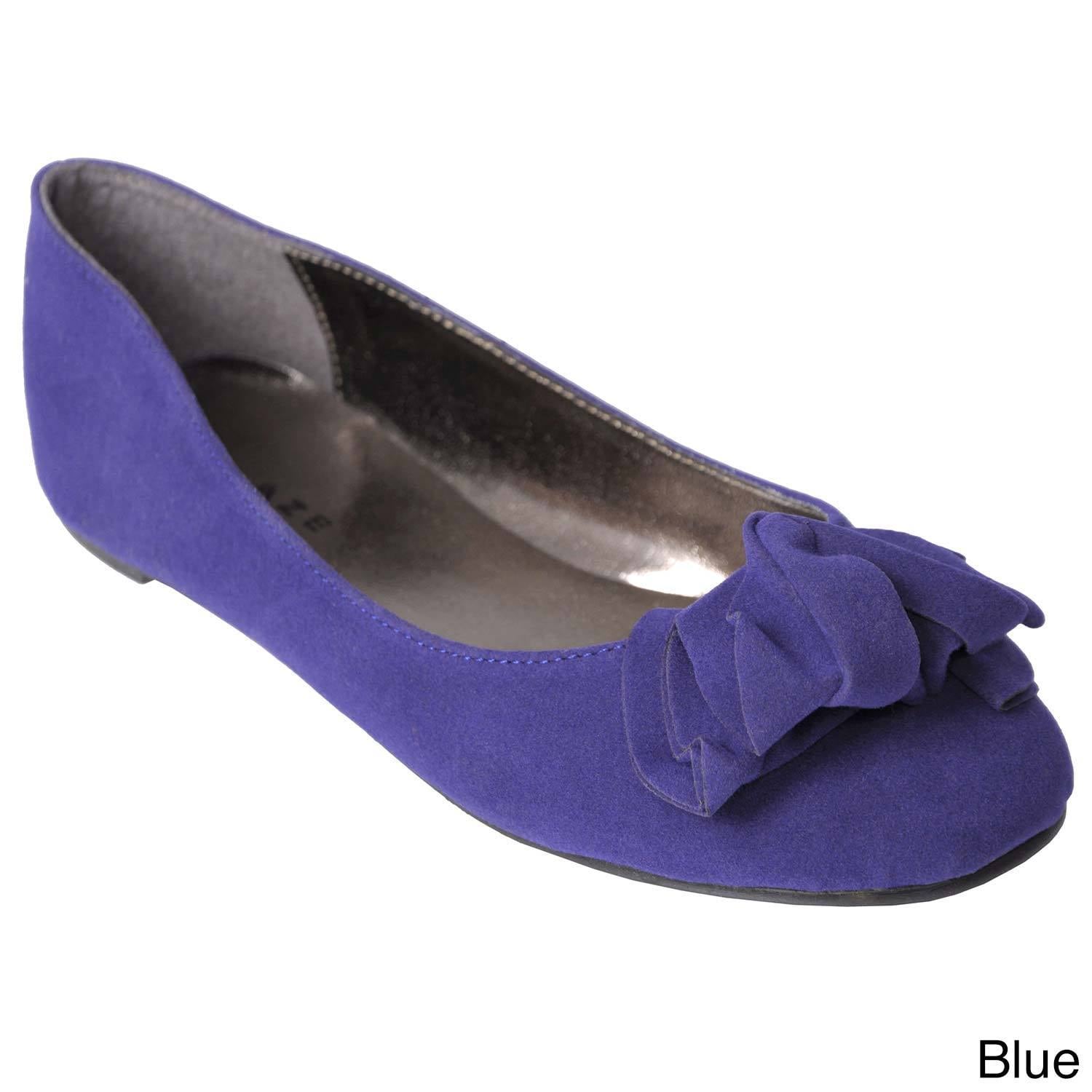Shop Glaze by Adi Women's Ruffle Toe Ballet Flats - Free Shipping On ...