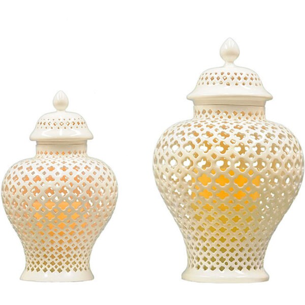 CandleTEK White Apothecary Urn with Flameless Wax Candle. Opens flyout.