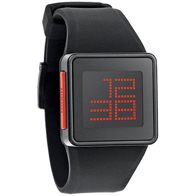 Nixon Men's Newton Black Digital Silicone Strap Watch