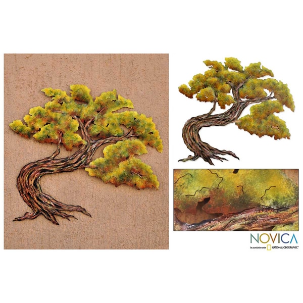 Shop Steel 'Beautiful Bonsai' Wall Art (Mexico) Free Shipping Today