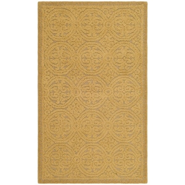Safavieh Handmade Moroccan Cambridge Gold Wool Rug - 3' x 5'