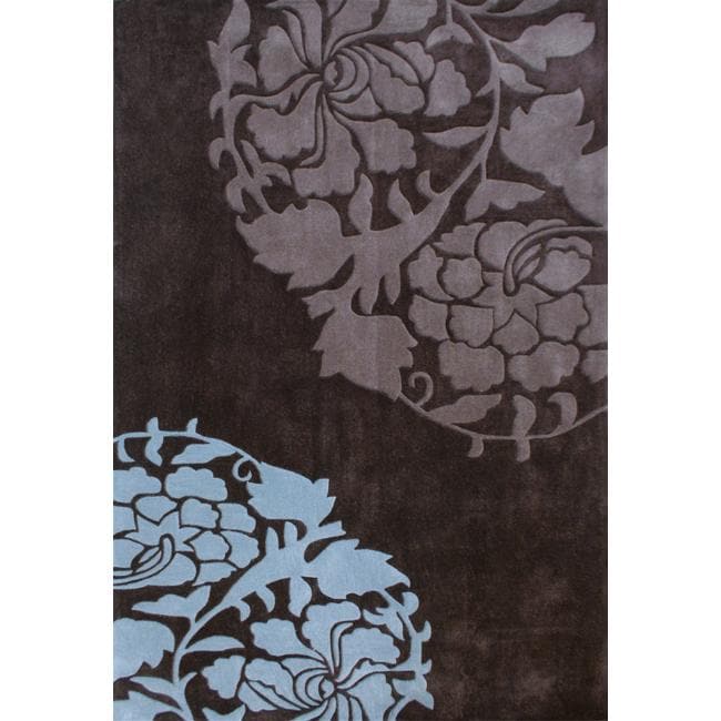 Nuloom Handmade Pino Rose Fantasy Brown Rug (5 X 8)