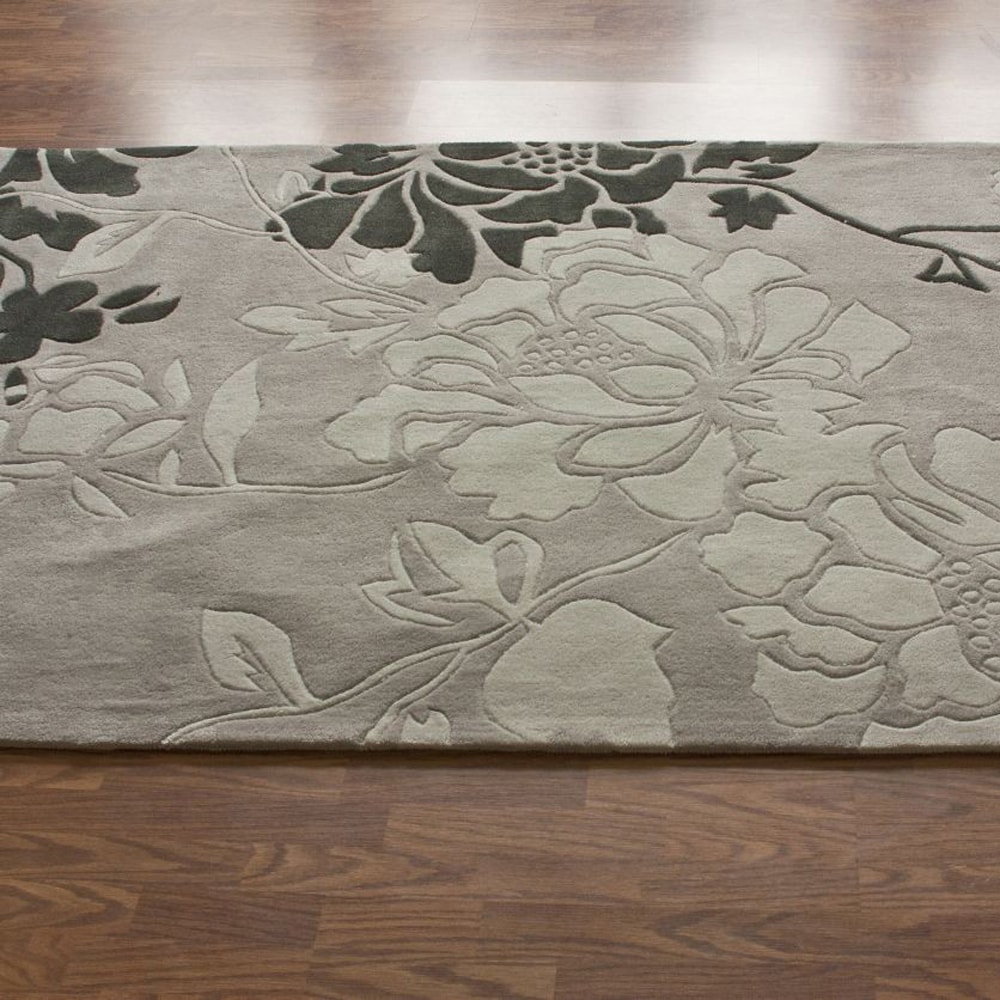Nuloom Nuloom Handmade Pino Yarrow Floral Rug (76 X 96) Gray Size 76 x 96