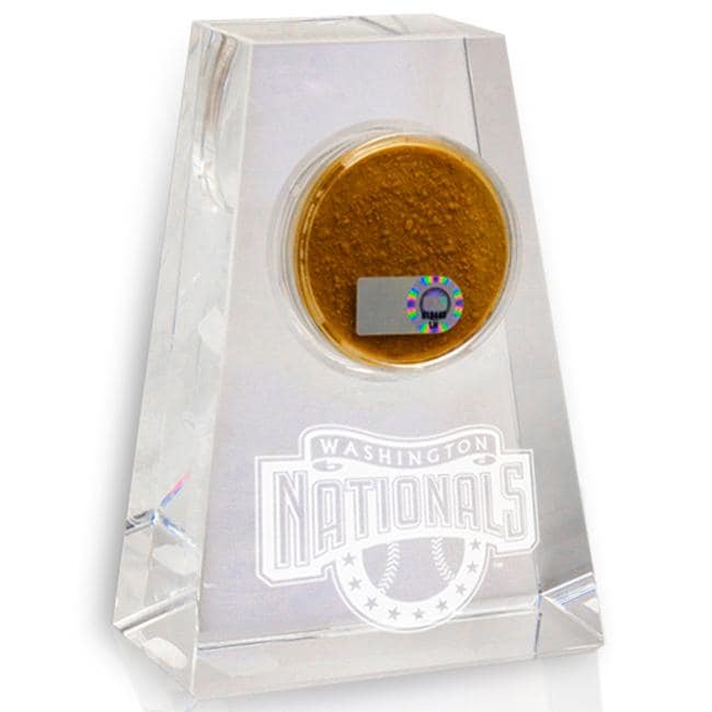 Washington Nationals Tapered Crystal Paperweight w/ Game Field Dirt