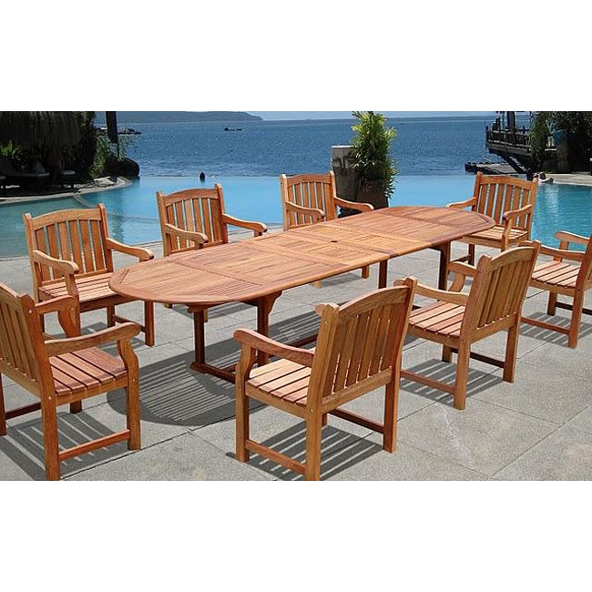 9 piece English Garden Dining Set