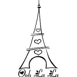 Design on Style 'Ooh La La Eiffel Tower' Vinyl Wall Art Quote ...