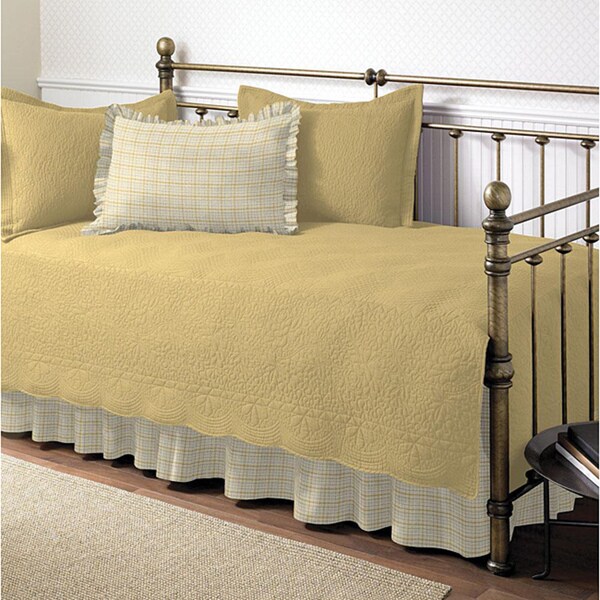 Bettwaren Wasche Matratzen Beautiful Yellow Cream Beige Day Bed Textured Daybed Set Shams Brand New Mobel Wohnen Elite Eshop Eu