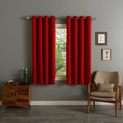 Buy Red 64 Inches Blackout Curtains Drapes Online At Overstock