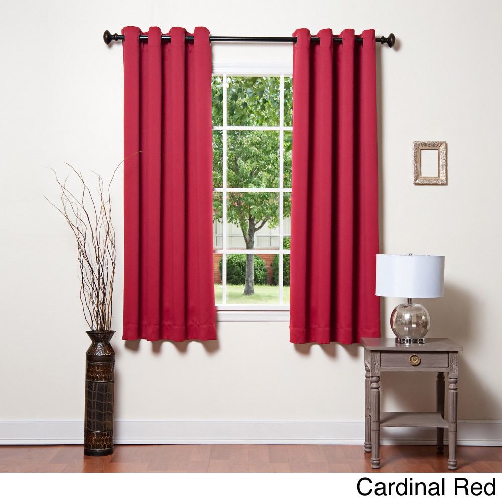 Grommet Top 64 Inch Thermal Insulated Blackout Curtain Panel Pair