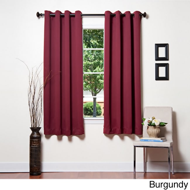 Grommet Top 64 Inch Thermal Insulated Blackout Curtain Panel Pair