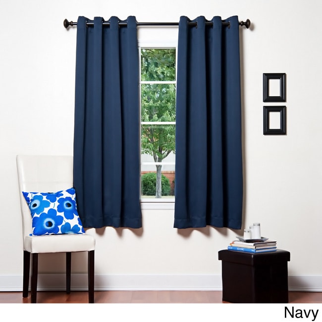 Grommet Top 64 Inch Thermal Insulated Blackout Curtain Panel Pair