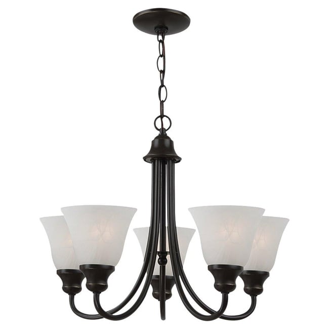 Windgate 5 light Heirloom Bronze Chandelier