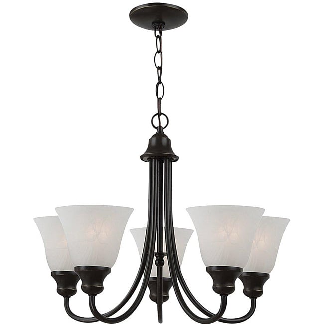 Windgate Energy Star Fluorescent 5 light Heirloom Bronze Chandelier