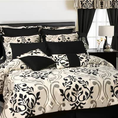 Prague Sateen Traditional Cotton 12-piece Bed in a Bag with Sheet Set