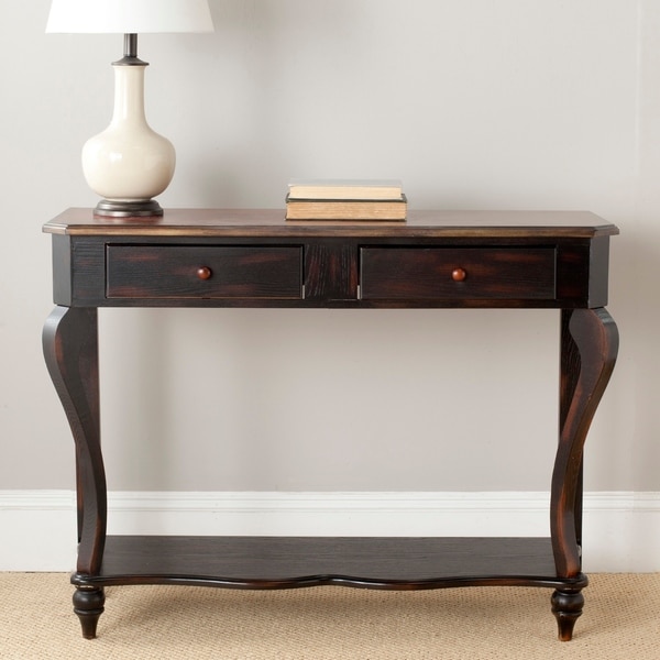 dark wood console table sale