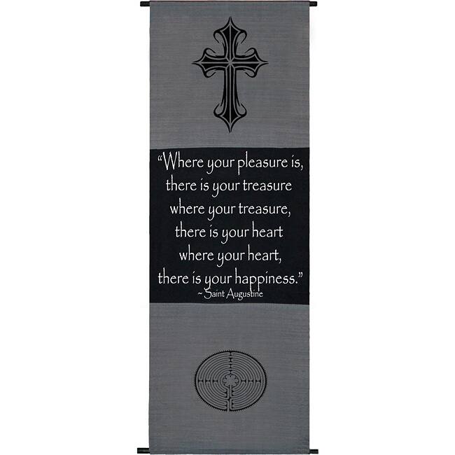 Cotton Cross Symbol St. Augustine Quote Scroll (Indonesia)