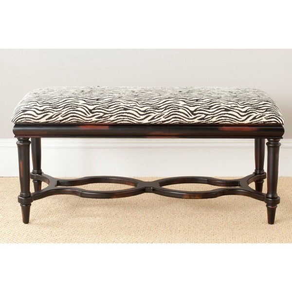 Safavieh Garret Zebra Wood Bench   Shopping