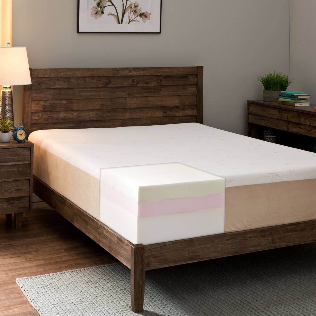 Comfort Dreams Lumbar Back Support 12-inch California King-size Memory Foam Mattress