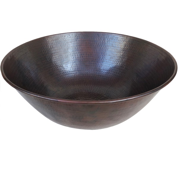 Shop Unikwities 16 X 6 inch Round Bronze Copper Vessel ...