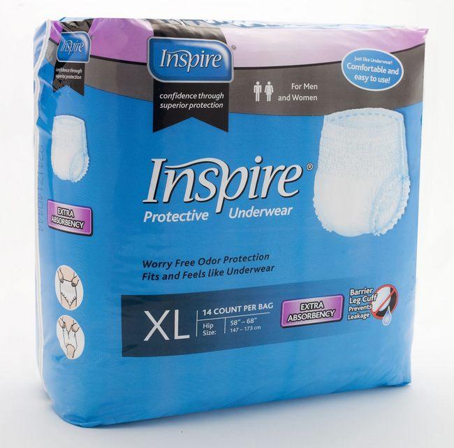 Inspire Extra Absorbency Extra Large Protective Underwear (case Of 56)