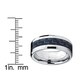 Oliveti Men's Tungsten Ring Black and Blue Carbon Fiber Inlay Wedding Band (8 mm) - Thumbnail 3