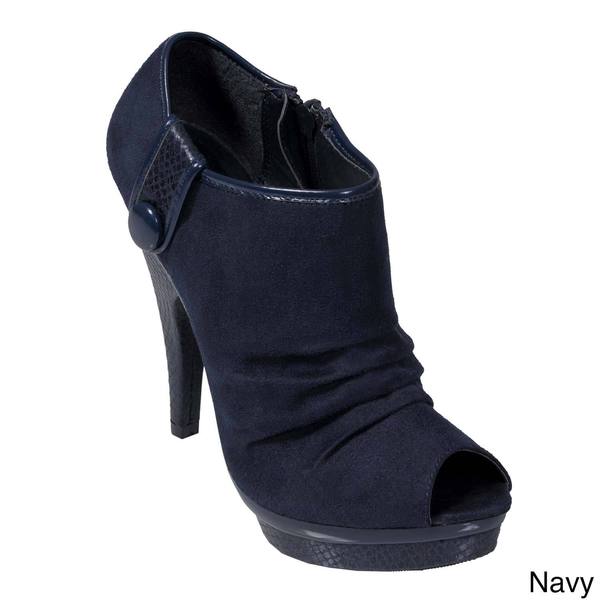 platform peep toe bootie