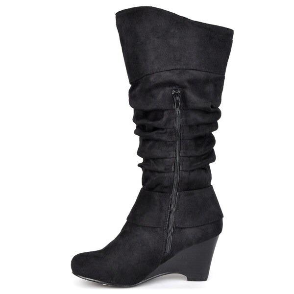 wedge slouch boots