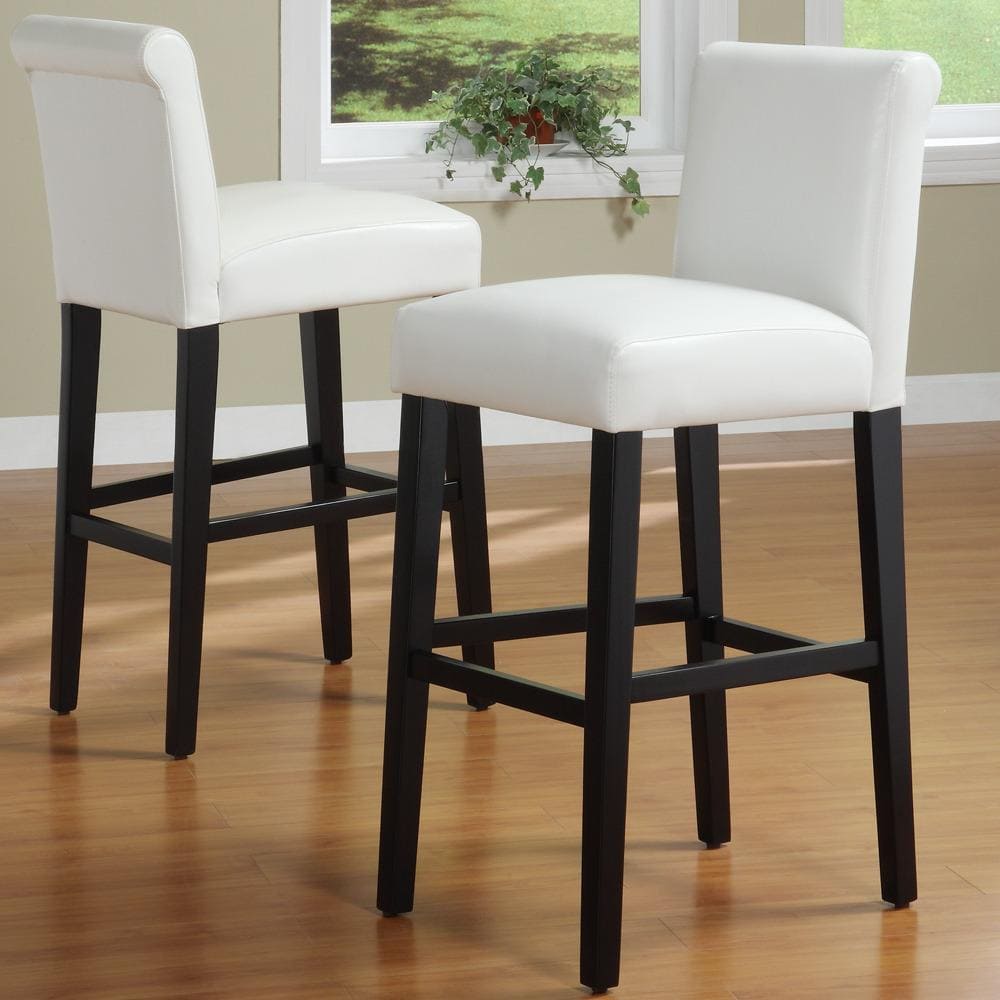 Bennett White Faux Leather 29 inch Bar Stools (set Of 2)