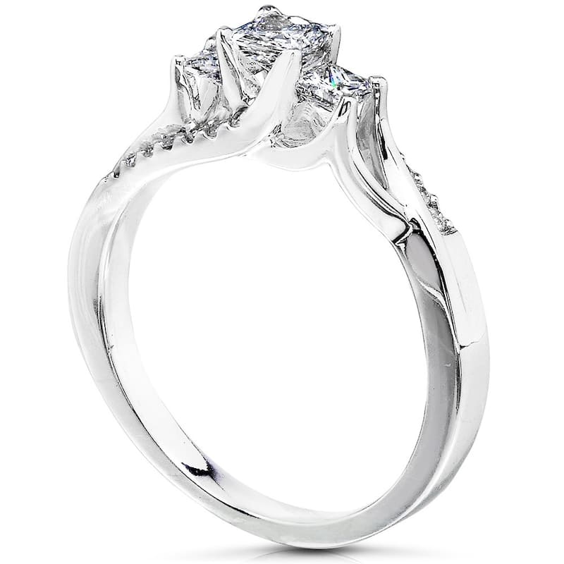 Annello 14k White Gold 1/2ct TDW Diamond Engagement Ring