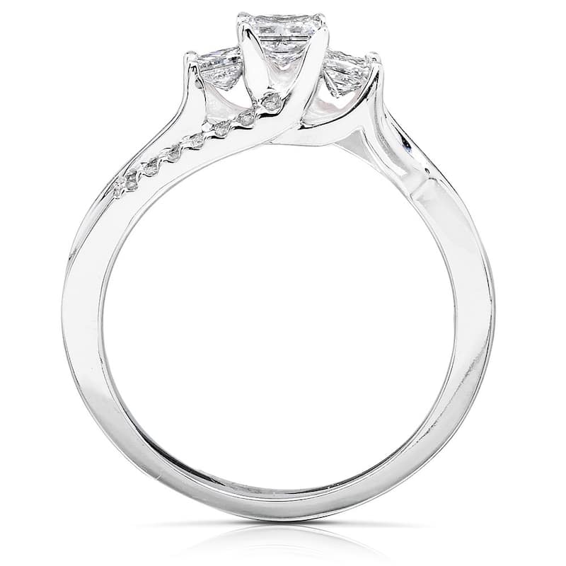 Annello 14k White Gold 1/2ct TDW Diamond Engagement Ring